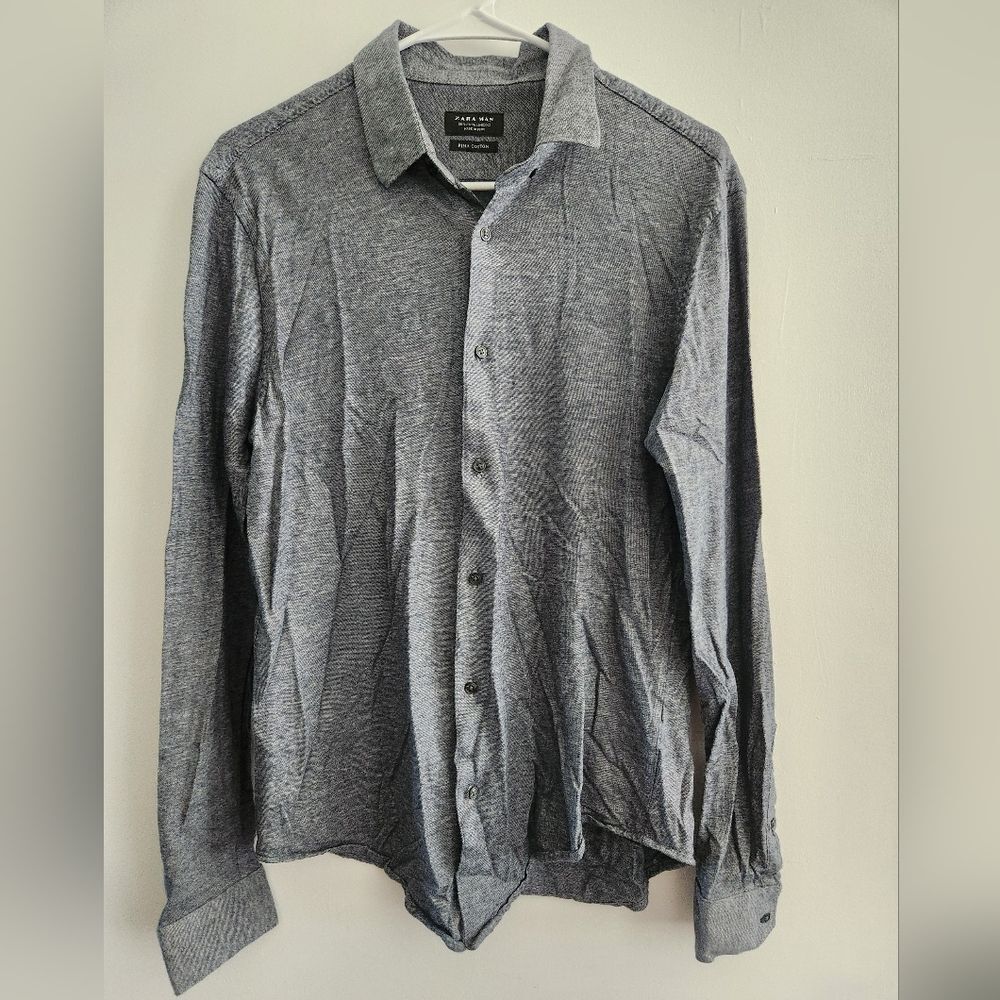 Zara Man Pima Cotton Button Down Size Large